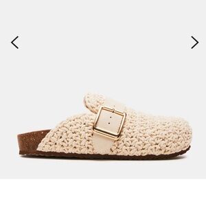 SAM KNIT CREAM CLOGS